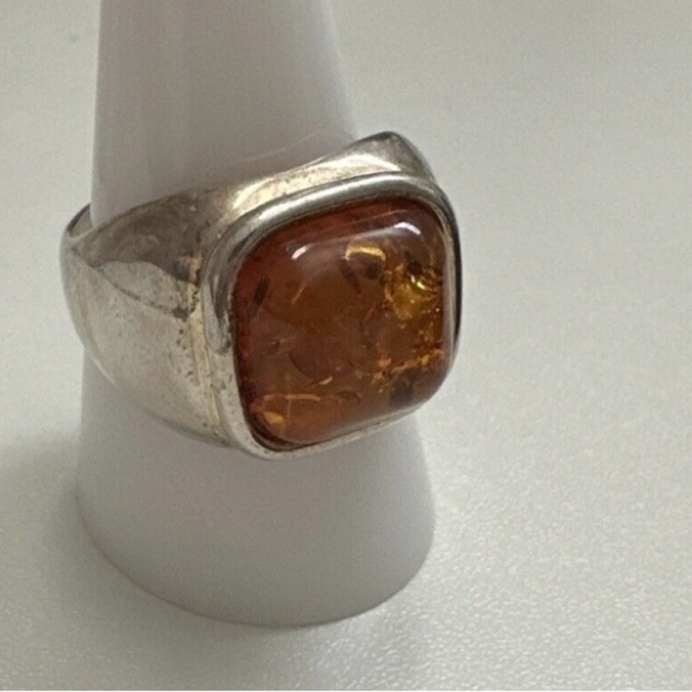 Vintage Valerio Poland Baltic Amber Ring